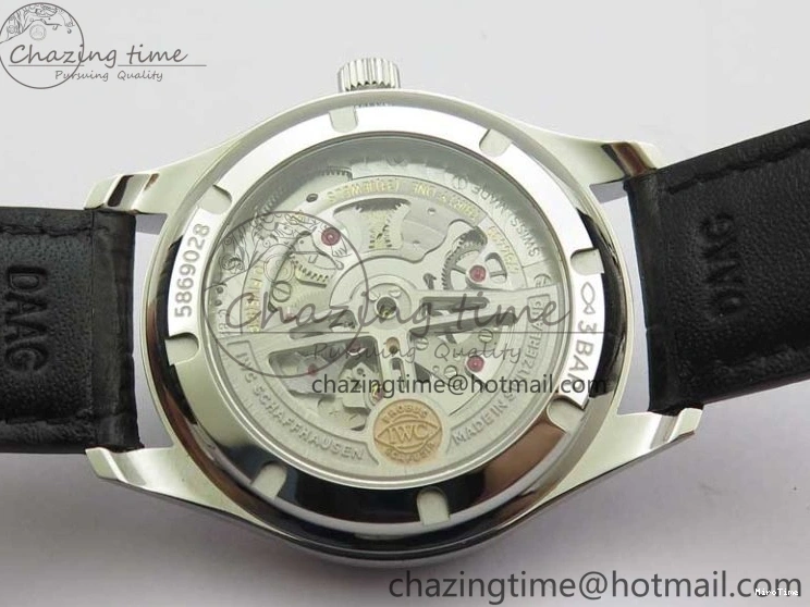 MIROTIME 0426 TimelessDesign Portuguese IW358304 ZF 1:1 Best Edition SS Blue Dial on Leather Strap A 7078